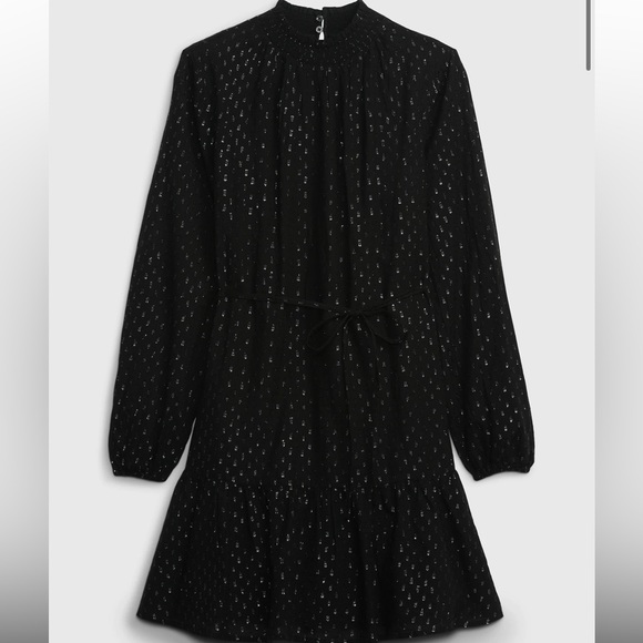 NWT Gap Mockneck Metallic Mini Dress Size S - Picture 2 of 12